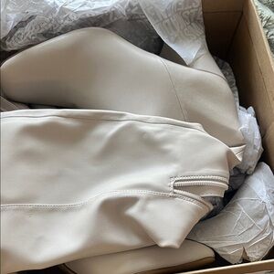 Steve Madden Cream Ankle Boots